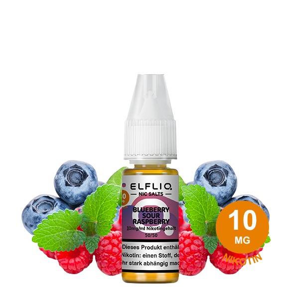 ELFLIQ Blueberry Sour Raspberry – Nikotinsalz-Liquid 10 mg/ml (10 ml)