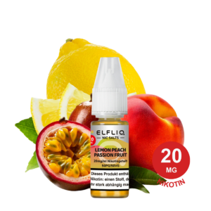 ELFLIQ Lemon Peach Passion Fruit – Nikotinsalz-Liquid 20 mg/ml (10 ml)