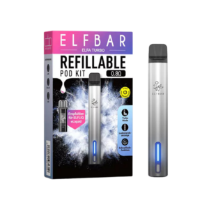 ELFBAR ELFA Turbo Pod Kit – Aurora Black – Refill Pod Kit für ELFLIQ