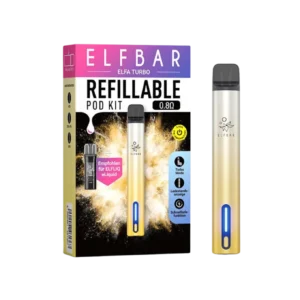 ELFBAR ELFA Turbo Pod Kit – Aurora Gold – Refill Pod Kit für ELFLIQ