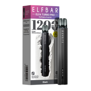 ELFBAR ELFA Turbo Pro Pod Kit – Black – Refill Pod Kit für ELFLIQ