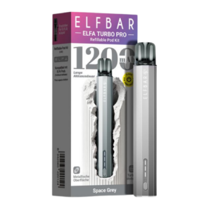 ELFBAR ELFA Turbo Pro Pod Kit – Space Grey – Refill Pod Kit für ELFLIQ