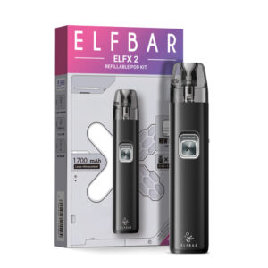 ELFBAR ELFX 2 Refillable Kit – Matte Black – Refill Pod Kit für ELFLIQ