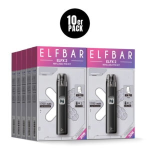 ELFBAR ELFX 2 Refillable Kit – Matte Black – Refill Pod Kit für ELFLIQ