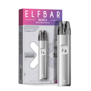 ELFBAR ELFX 2 Refillable Kit – Titanium Silver – Refill Pod Kit für ELFLIQ