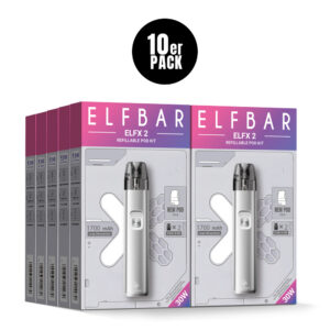 ELFBAR ELFX 2 Refillable Kit – Titanium Silver – Refill Pod Kit für ELFLIQ