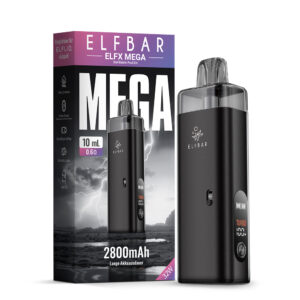 ELFBAR ELFX MEGA Kit – Black – Refill Pod Kit für ELFLIQ