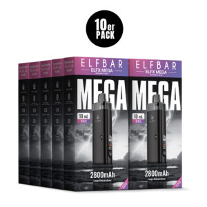 ELFBAR ELFX MEGA Kit – Black – Refill Pod Kit für ELFLIQ