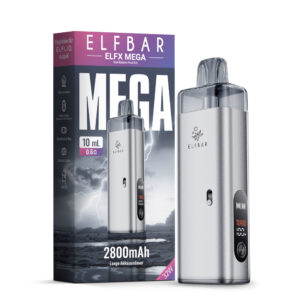 ELFBAR ELFX MEGA Kit – Silver – Refill Pod Kit für ELFLIQ