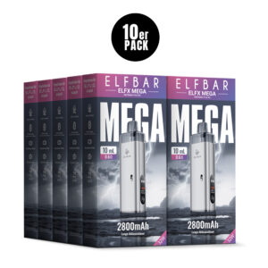 ELFBAR ELFX MEGA Kit – Silver – Refill Pod Kit für ELFLIQ