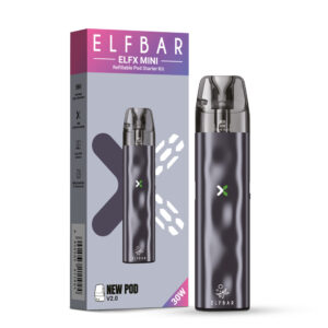 ELFBAR ELFX Mini Refillable Kit – Grey – Refill Pod Kit für ELFLIQ