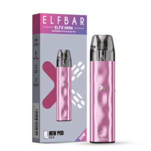 ELFBAR ELFX Mini Refillable Kit – Pink – Refill Pod Kit für ELFLIQ