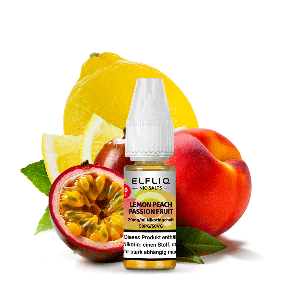 ELFLIQ Lemon Peach Passionfruit Nikotinsalz Liquid 20 mg/ml – Flasche