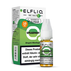 ELFLIQ Spearmint Nikotinsalz Liquid 10 mg/ml – Verpackung mit Flasche
