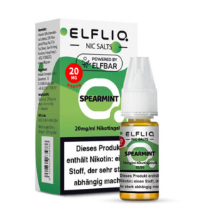 ELFLIQ Spearmint Nikotinsalz Liquid 20 mg/ml – Verpackung mit Flasche