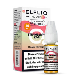 ELFLIQ Strawberry Kiwi Nikotinsalz Liquid 10 mg/ml – Verpackung mit Flasche