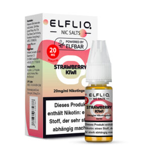ELFLIQ Strawberry Kiwi Nikotinsalz Liquid 20 mg/ml – Verpackung mit Flasche